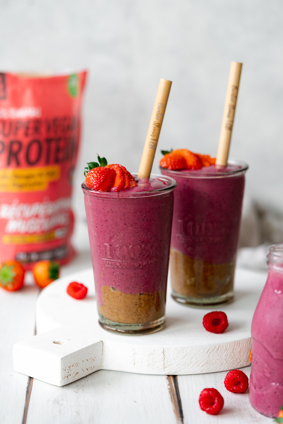 Berry Almond Butter Smoothies