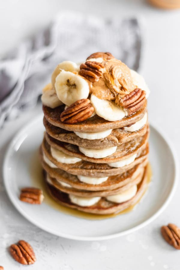 Peanut butter Banana Oat Pancakes