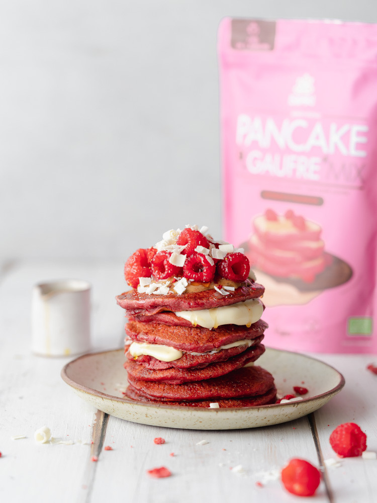 Raspberry White Chocolate Pancakes