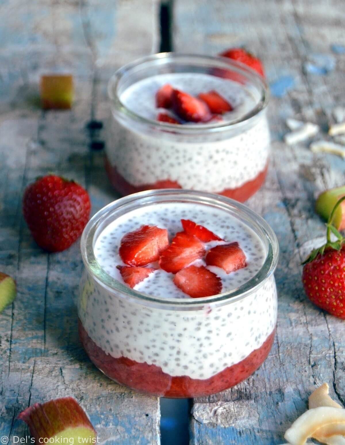 Pudding With Chia Seeds And Red Fruits