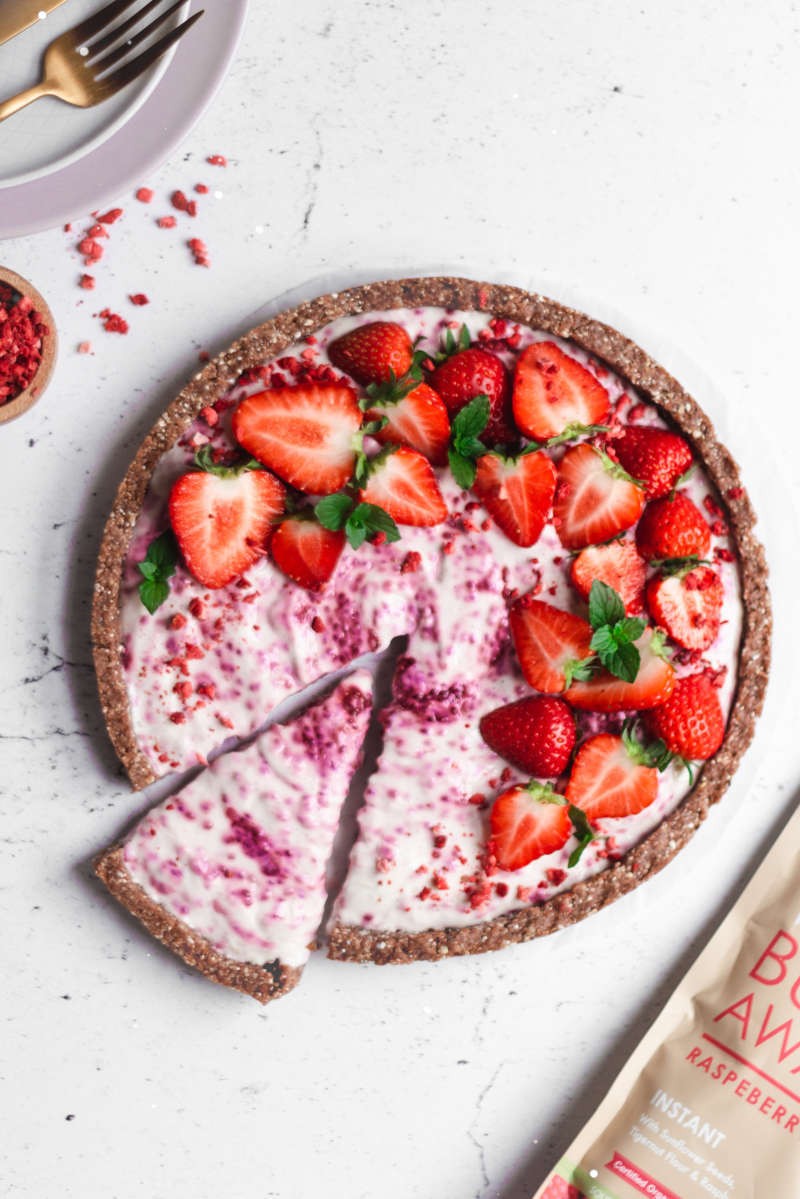 Strawberry & Raspberry Ripple Breakfast Tart